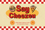 Say Cheezeu Display Sans, a Sans Serif Font by Casloop Studio (Thumbnail 1 of 15)