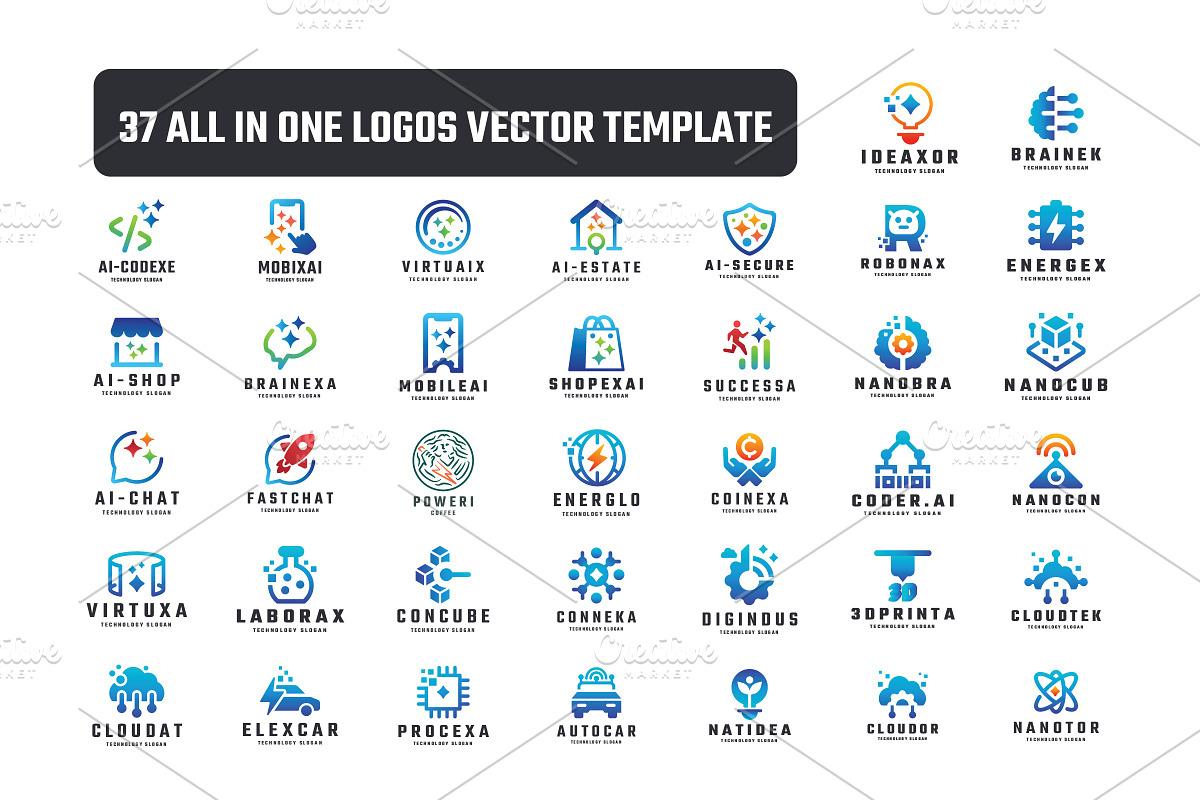 37 All in One Logos Vector Template, a Branding & Logo Template by Design_Planet (Photo 1 of 4)