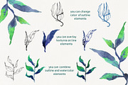Lineart floral leaves patterns, a Texture Illustration by Dina Guiter (Thumbnail 5 of 20)