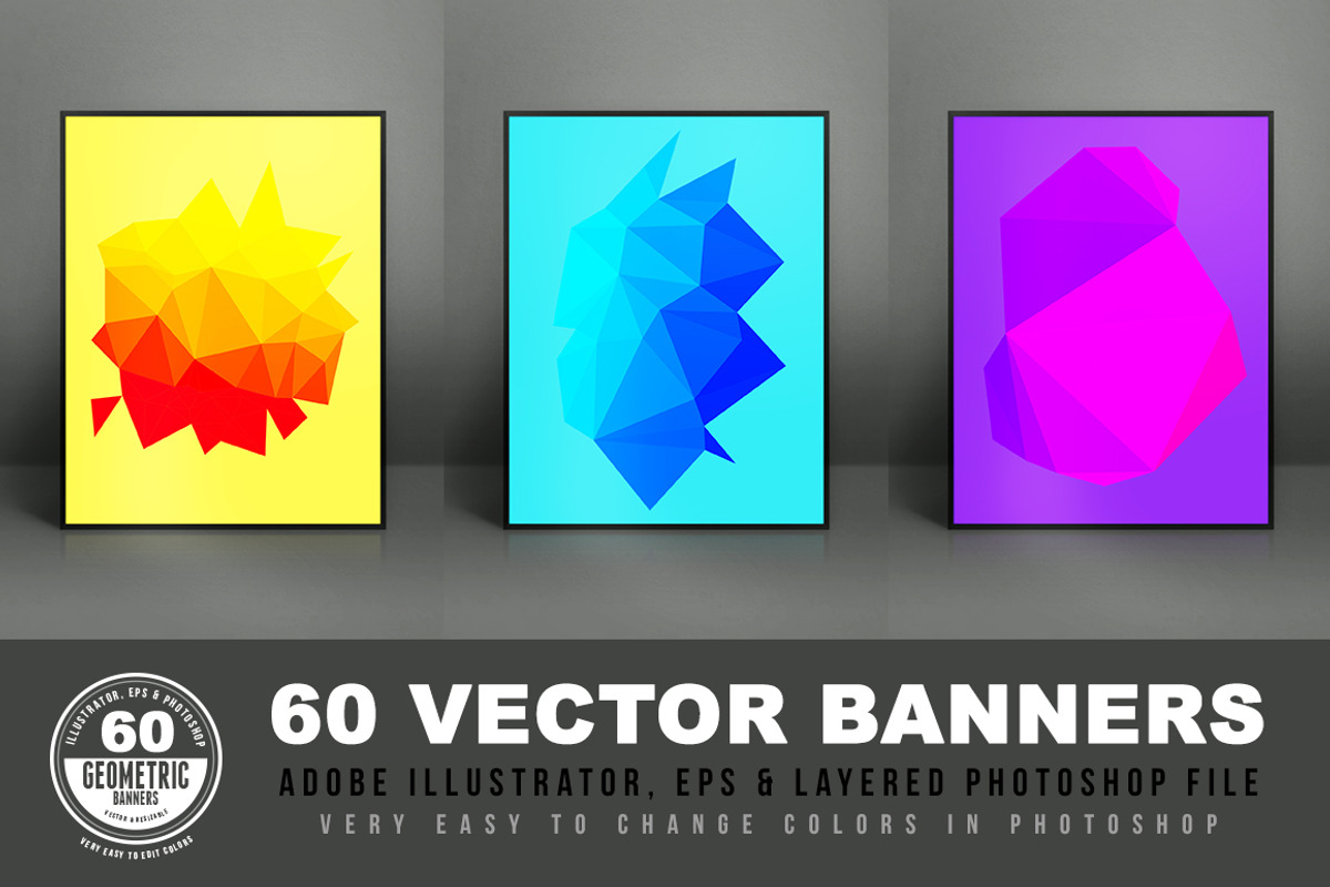60 Geometric Banners preview 2