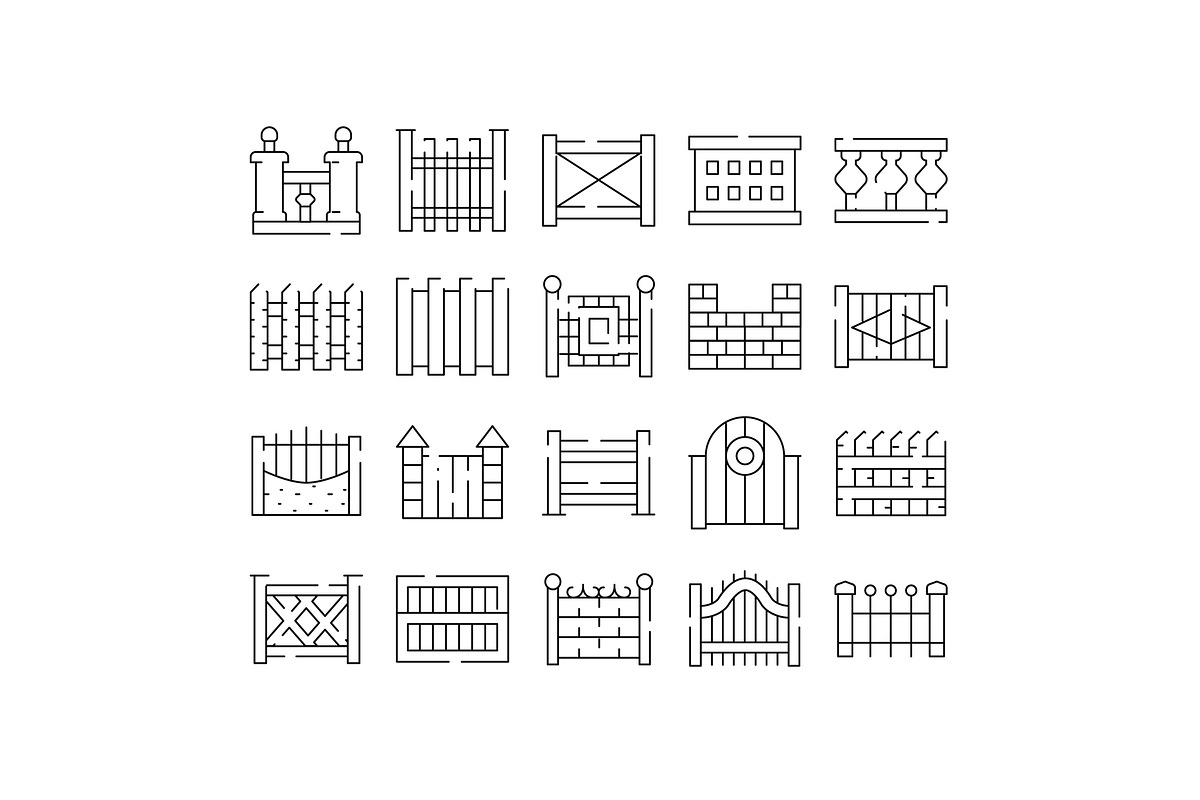 Outline icons set showing various, an Object Graphic by pikepicture (Photo 1 of 3)