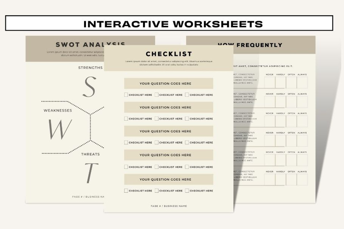Course Workbook - Black and Beige, a Social Media Template by Freedom Business Shop (Photo 6 of 11)