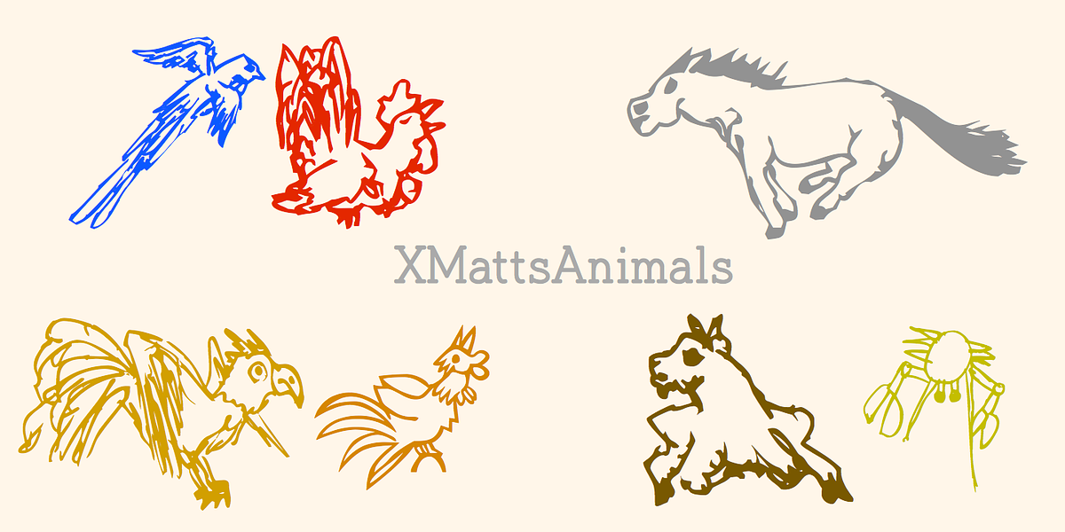 XMattsAnimals, a Symbol Font by Ingrimayne Type (Photo 4 of 4)