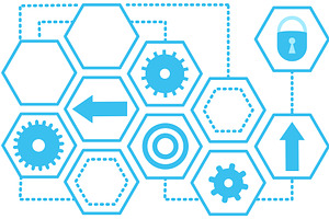 Computer app, shortcut icons on, a Technology Illustration by robuart