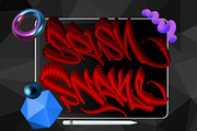 PRO3d Lettering Brushes For Procreat, a Brush Add-On by Torus1 (Thumbnail 5 of 7)