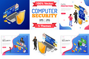 Cyber Security Isometric Concept, a Person Illustration by TAlex (Thumbnail 1 of 6)