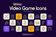 Video Game Icons Set, an Outline Icon by Prosymbols (Thumbnail 1 of 7)