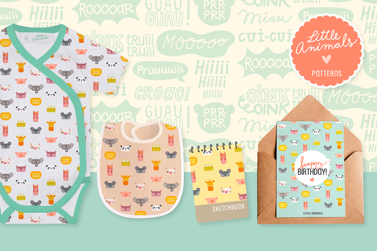 Cute Little Animals, a Pattern Graphic by Isa De Gregorio (Photo 3 of 5)