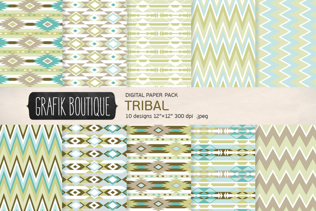 Tribal pattern olive