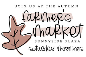 Autumn Skies Hand Lettered Font