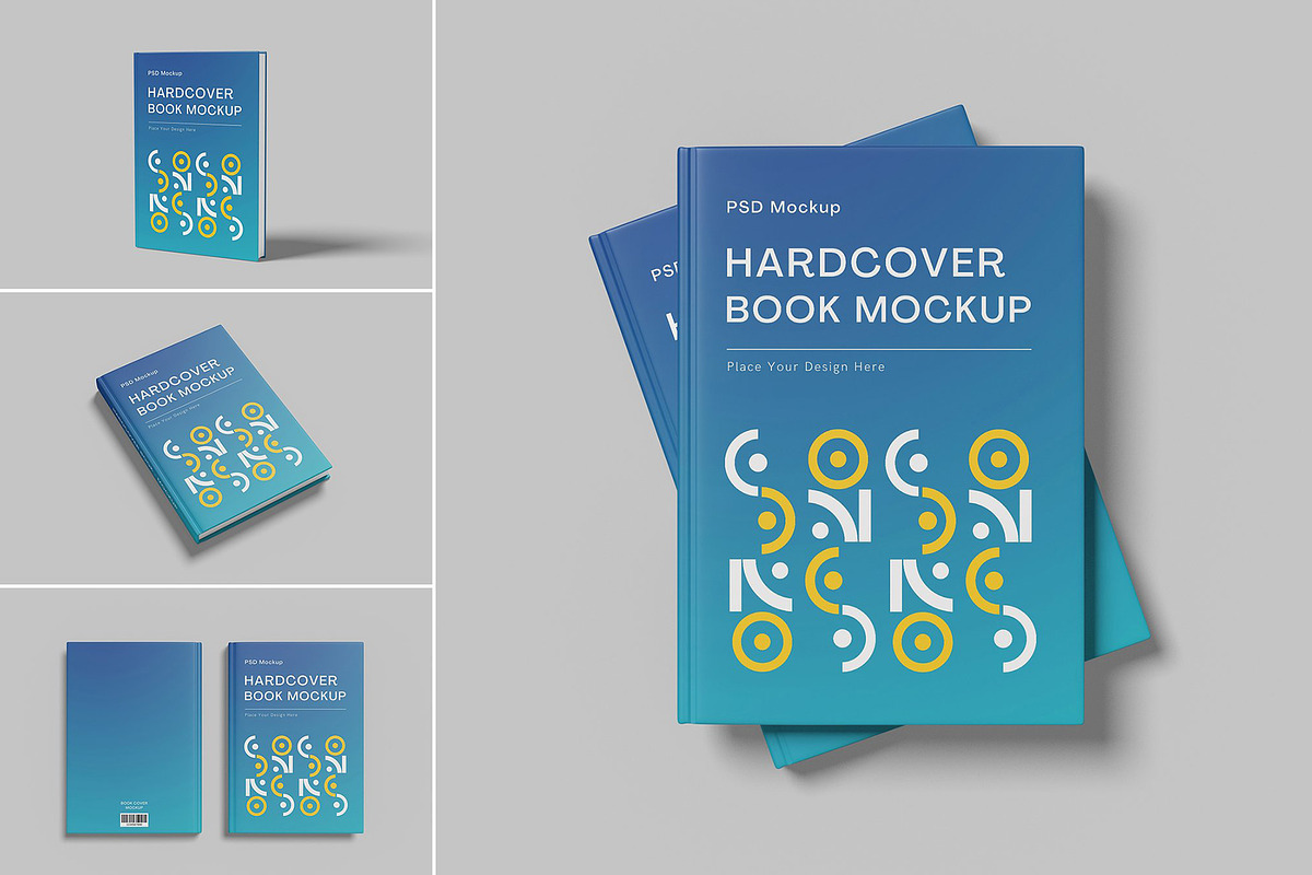 Hard Cover Book Mockup, a Books & Magazine Mockup by SilverStudio77 (Photo 1 of 7)