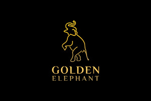 Gold Elephant Logo Design Inspiratio, a Branding & Logo Template by Atlantis X Nurman Arbai