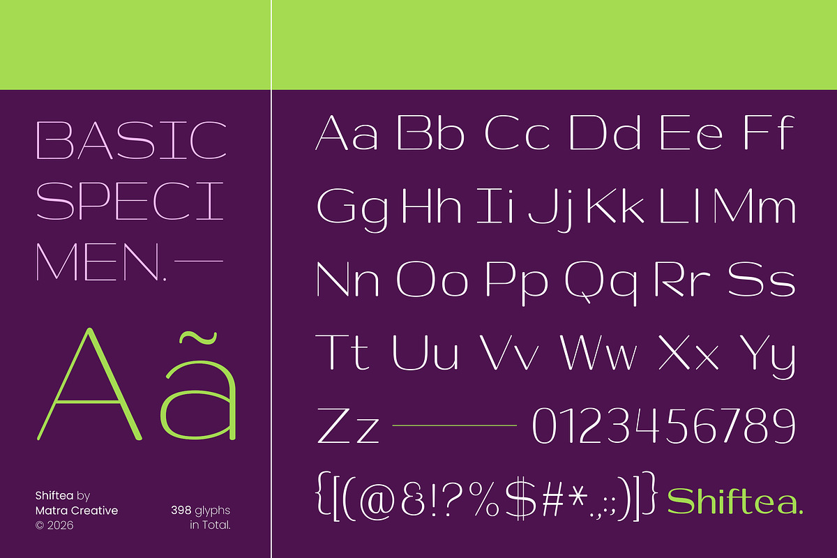 Shiftea, a Font by Matra Creative (Photo 10 of 15)