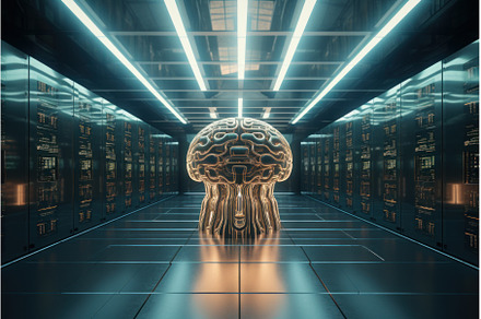 Intricate Brain data center, a Technology Photo by Ylivdesign