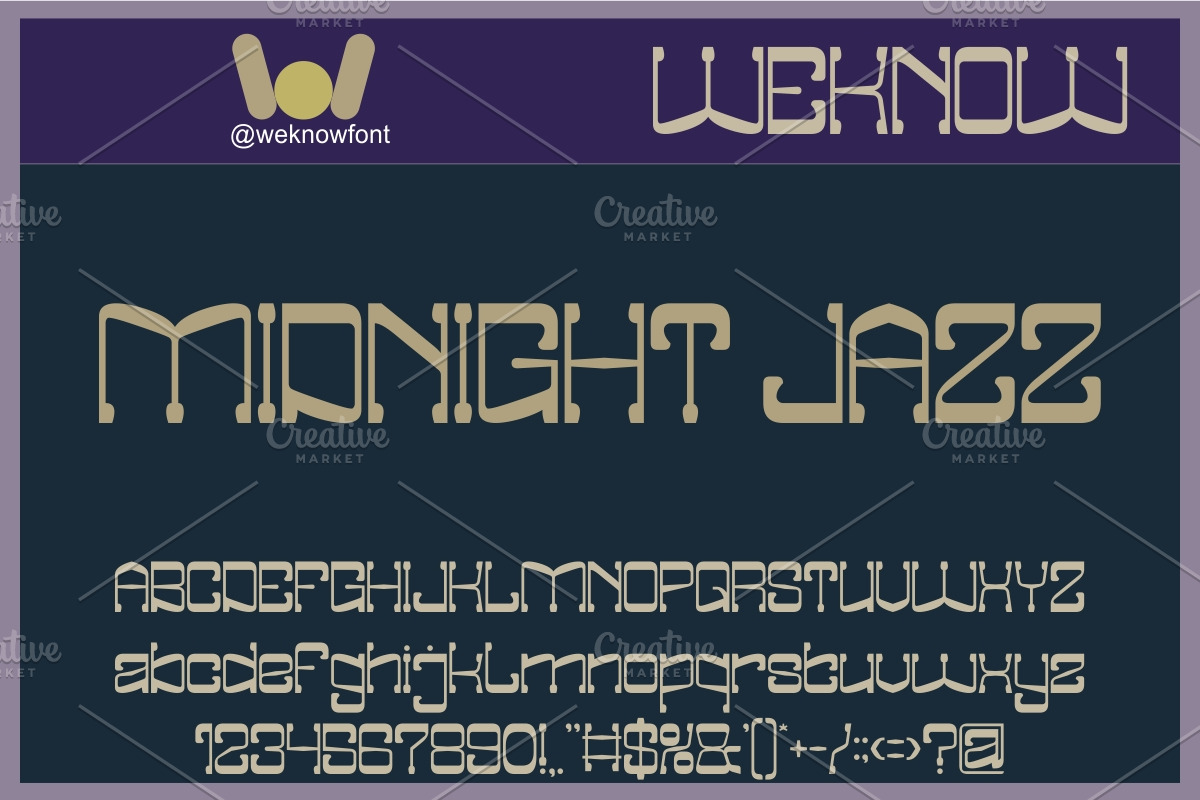 Midnight Jazz font, a Sans Serif Font by weknow (Photo 1 of 8)