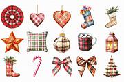 Plaid Christmas Clipart, an Illustration by Libby Wishes (Thumbnail 3 of 7)