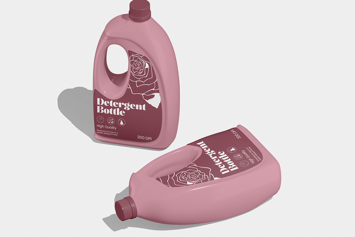 Dishwasher Detergent Bottle Mockup, a Packaging Mockup by Unerispace (Photo 2 of 5)
