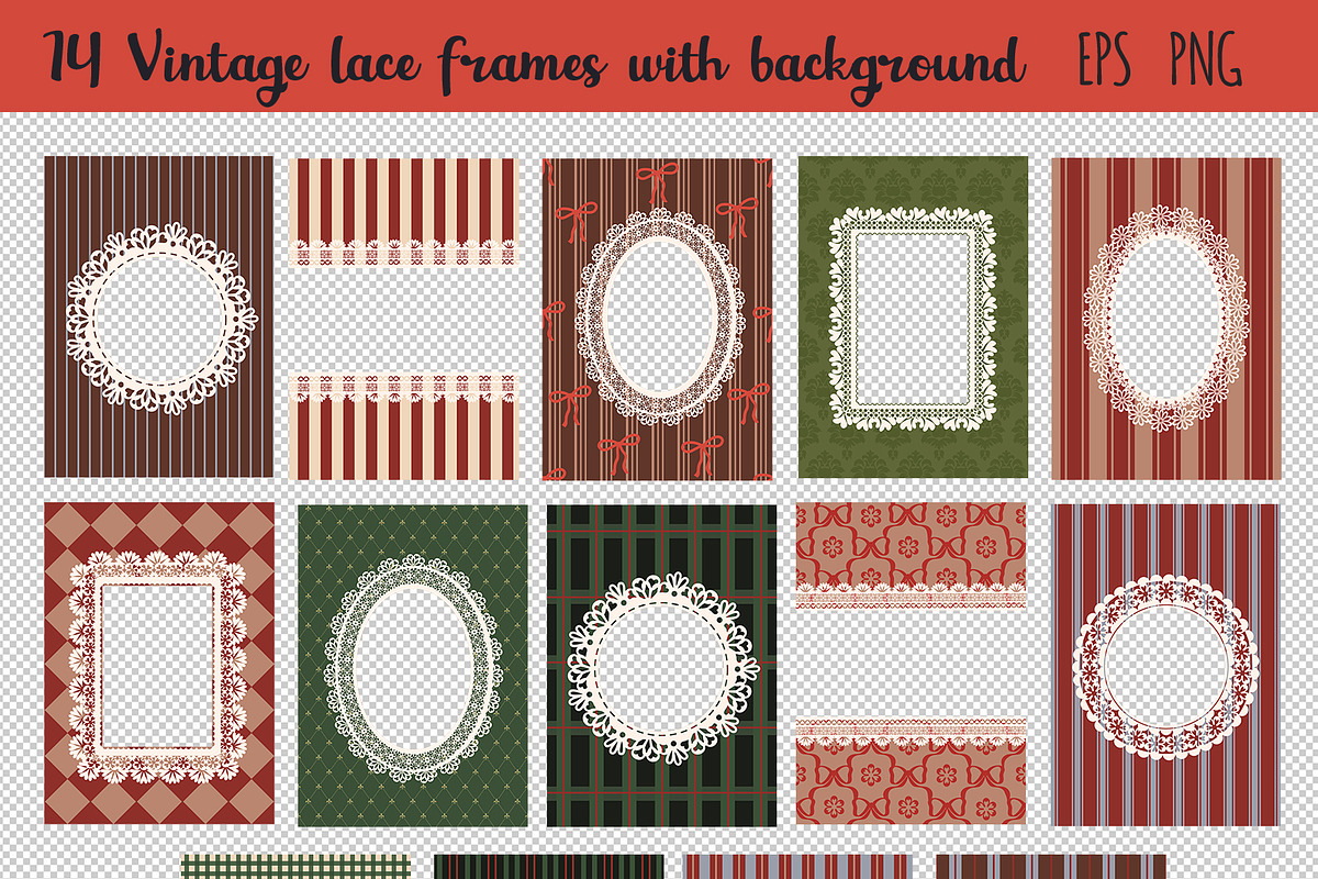 Vintage lace Frames Clipart, a Decorative Illustration by NataKa (Photo 2 of 6)