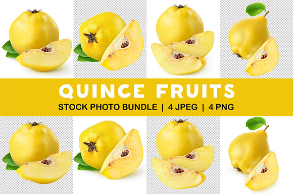 Cut quince fruits preview 7