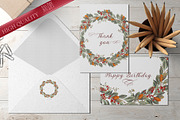 Wreath with berries and ficus leaves, a Decorative Illustration by OctopusRider (Thumbnail 1 of 3)