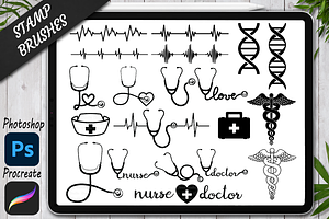 Health Care Stamps Brushes Procreate