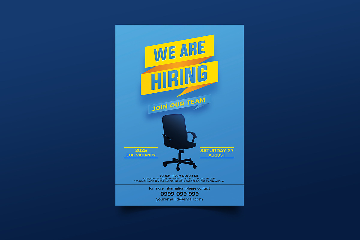 We Are Hiring Flyer, a Flyer Template by DesignWorkz