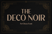 The Deco Noir - Art Deco Typeface, a Sans Serif Font by Dikas Studio (Thumbnail 1 of 7)