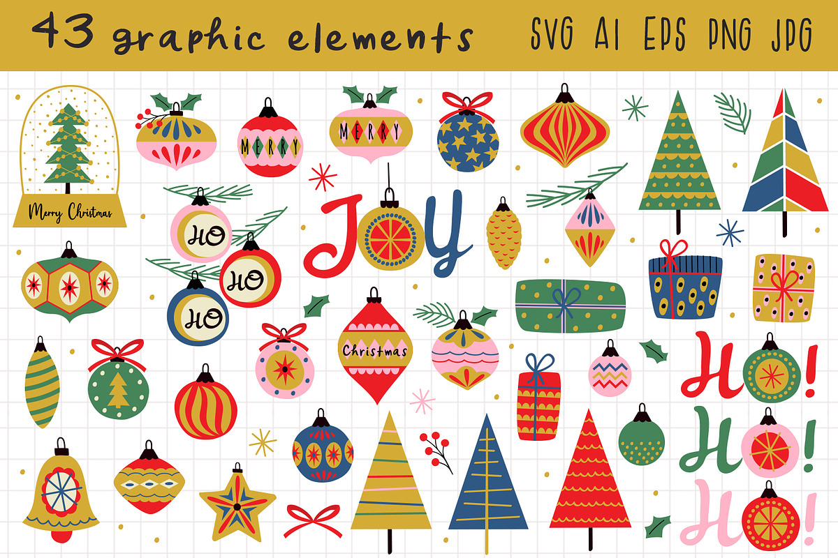 Christmas ornaments collection, a Seasonal Illustration by NataKa (Photo 2 of 10)