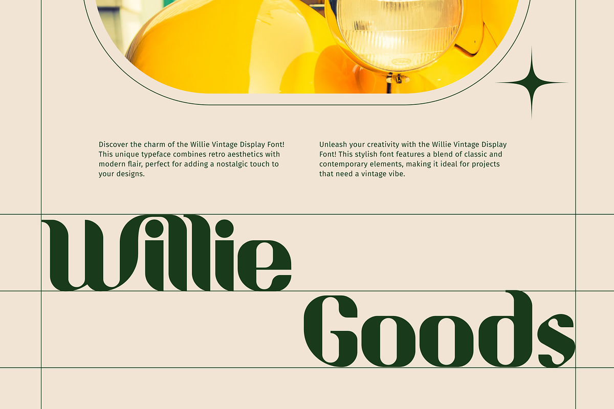 Willie Vintage Display Font, a Font by Helotype (Photo 2 of 9)