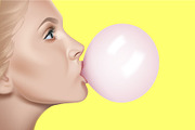 Set — Girl with Chewing Gum, a Healthcare Illustration by Zonda (Thumbnail 2 of 5)