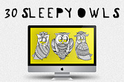 30 Sleepy Owls, a Graphic by GODZILLARGE (Thumbnail 5 of 5)