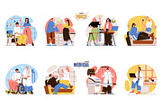 Flat People Concept Illustrations, a Finance Illustration by alexdndz (Thumbnail 9 of 14)