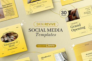 SkinRevive | Skincare Canva Template