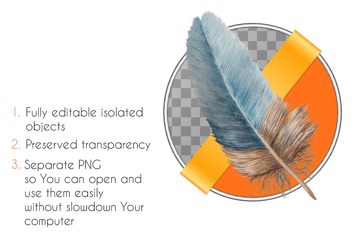 Boho style: watercolor feathers, a Graphic by Big Bundles Shop (Photo 2 of 3)