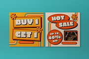 Yellow Retro Fashion Sale Banner, an UI Kit Template by graphicook (Thumbnail 5 of 5)