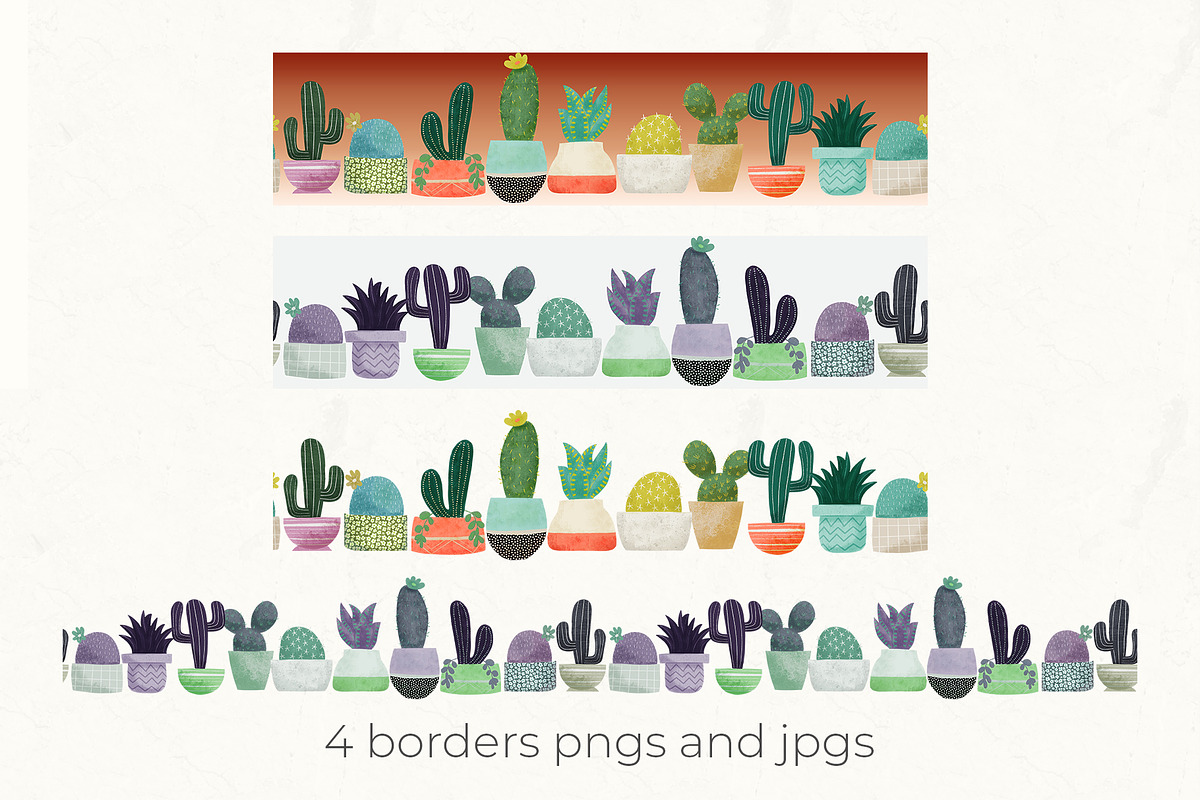 Cactus Garden Clipart Set, an Illustration by Bridgett Stahlman Design (Photo 4 of 10)