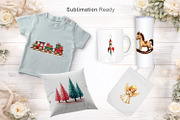 Retro Christmas Toys Watercolor PNG, an Illustration by Artnoy (Thumbnail 7 of 8)