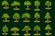 Set of Green Tree Illustration, an Illustration by baii09 (Thumbnail 2 of 2)
