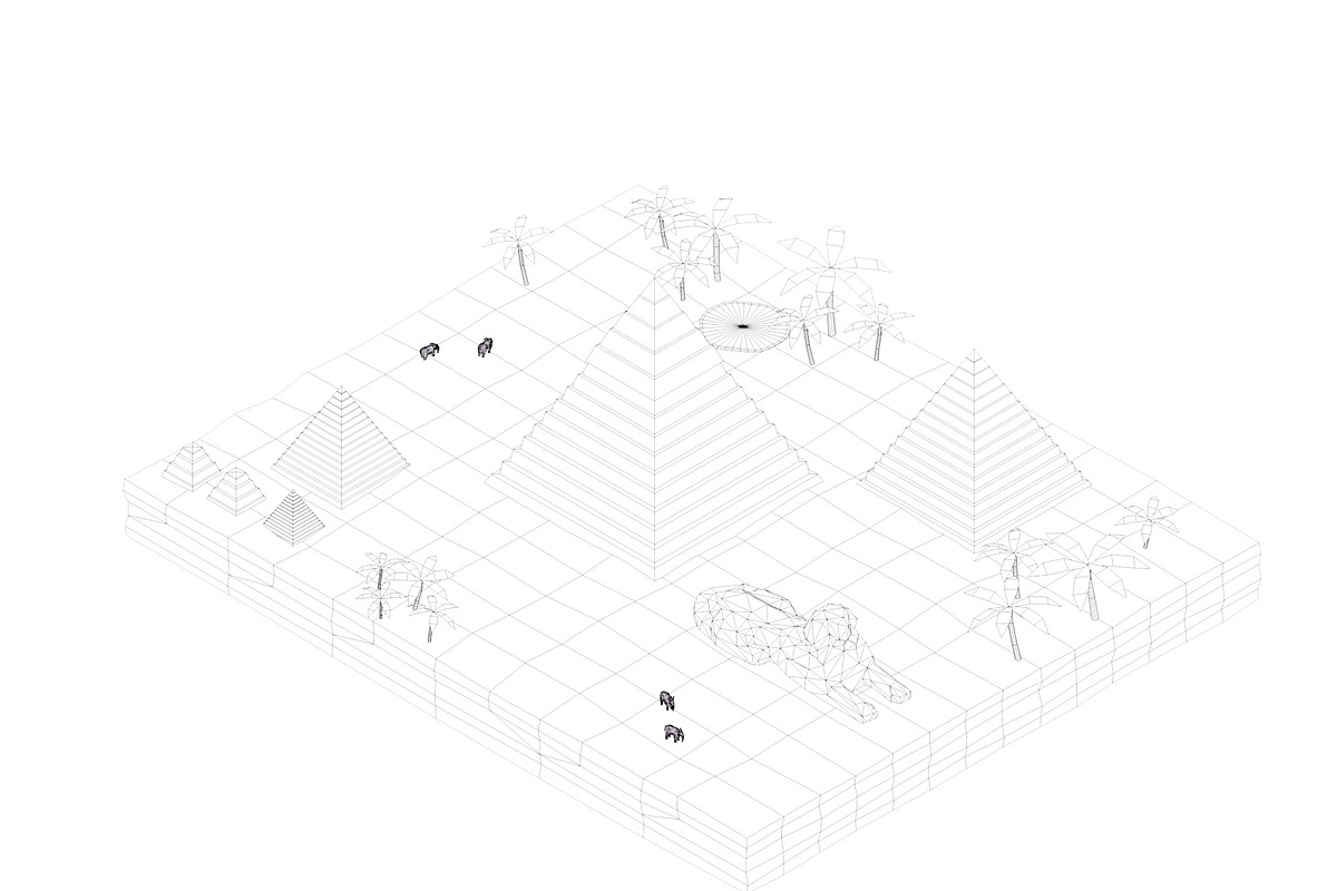 Cartoon Low Poly Egipt Piramids, an Architecture 3D Model by Anton Moek (Photo 4 of 8)
