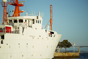 Ship Bow Moored By The Pier, a Transportation Photo by SkyNext