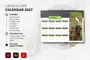 Landscape Calendar 2027 Template, a Stationery Template by MstArtwork (Thumbnail 3 of 5)