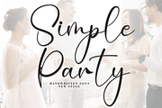 Simple Party | Script Font, a Handwritten Font by Scratchones (Thumbnail 1 of 8)