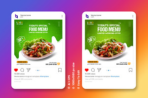 Food Menu Social Media Post