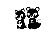 Cute Forest Animal Silhouette Bundle, an Illustration by Creativeshirt (Thumbnail 47 of 54)