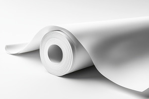 White Paper Roll Unfurling Clean Des, a Background Photo by Pixeness Studio