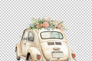 Wedding Car PNG Clipart Bundle