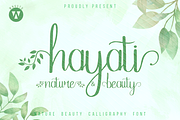 Hayati, a Script Font by Wangsinawang Studio (Thumbnail 1 of 10)