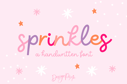 Sprinkles Font, a Handwritten Font by Design Pixie