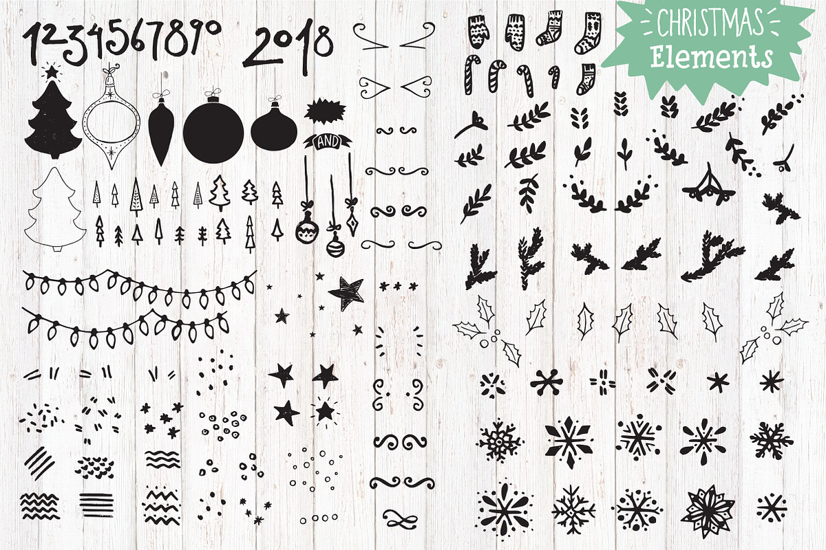Christmas Helper Lettering & Clipart, a Seasonal Illustration by Sketchetarian (Photo 8 of 11)