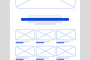 Line Wireframe Landing Page, a Landing Page Template by ContestDesign (Thumbnail 3 of 6)
